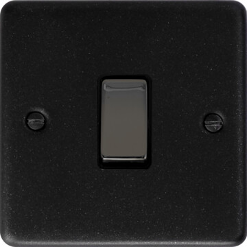 contour graphite intermediate light switch (1 gang/black nickel switch) front fc20825