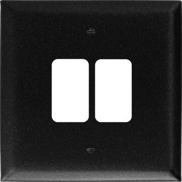spectrum graphite grid plate (2 gang) front fc20825