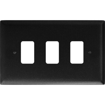 spectrum graphite grid plate (3 gang) front fc20825