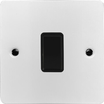 flat white intermediate switch (black switch) front fc20825