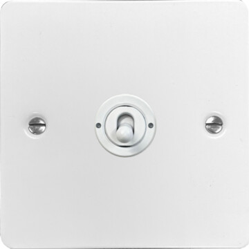 flat white intermediate toggle switch (1 gang/white toggle) front fc20825