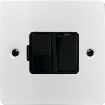 flat white switched fused spur (no neon/black switch) front fc20825