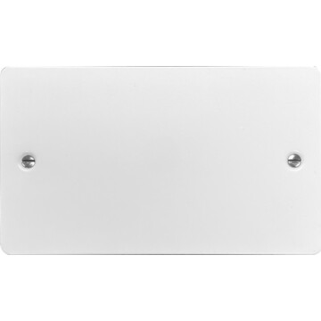 flat white blank plate (2 gang) front fc20825