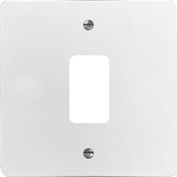 flat white grid plate (1 gang) front fc20825