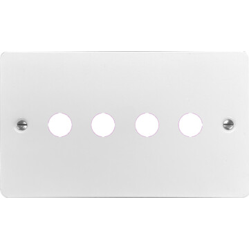 flat white toggle grid plate (4 gang) front fc20825