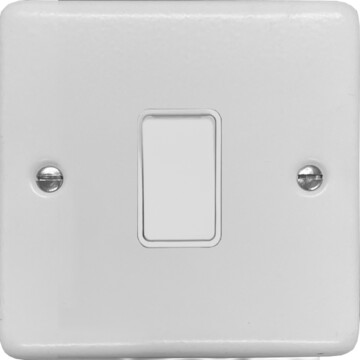 contour white intermediate switch (1 gang/white switch) front fc20825