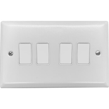 spectrum white light switch (4 gang/white switches) front fc20825