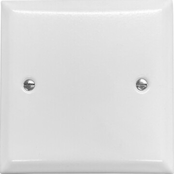 spectrum white single blank plate front fc20825