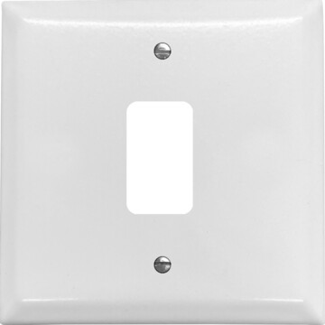 spectrum white grid plate (1 gang) front fc20825