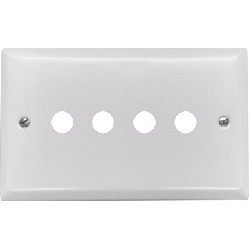 spectrum white toggle grid plate (4 gang) front fc20825