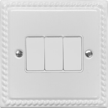 monarch white light switch (3 gang/white switches) front fc20825
