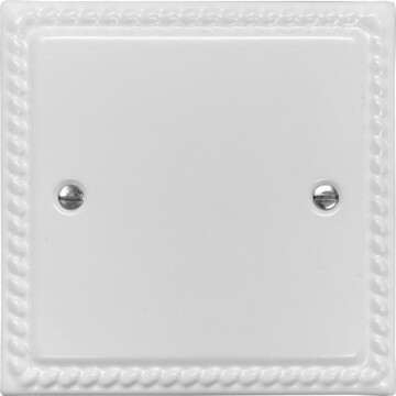 monarch white single blank plate front fc20825