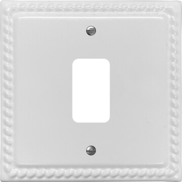 monarch white grid plate (1 gang) front fc20825