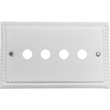 monarch white toggle grid plate (4 gang) front fc20825