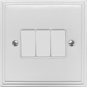 white light switch (3 gang) front fc20825