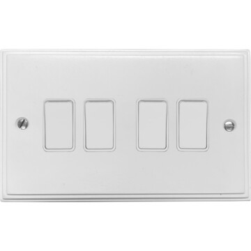 white light switch (4 gang) front fc20825