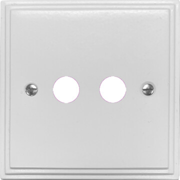 white toggle grid plate (2 gang) front fc20825