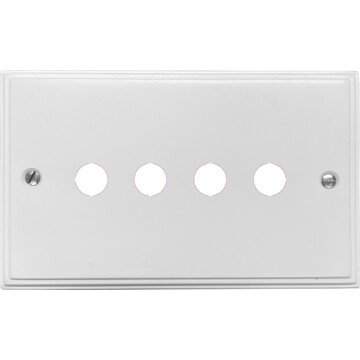 white toggle grid plate (4 gang) front fc20825