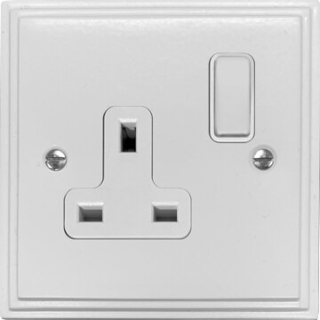 white single socket front fc20825