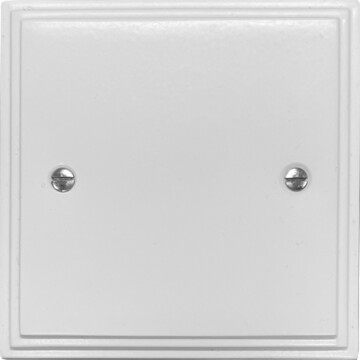 white single blank plate front fc20825