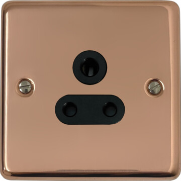 contour copper hand waxed 5a 3 pin socket (black insert) front fc20825