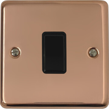 contour copper hand waxed intermediate switch (1 gang/black switch) front fc20825