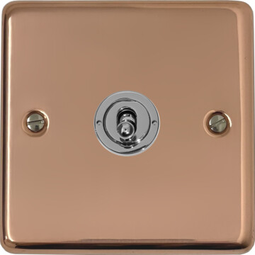 contour copper hand waxed intermediate toggle switch (1 gang) front fc20825