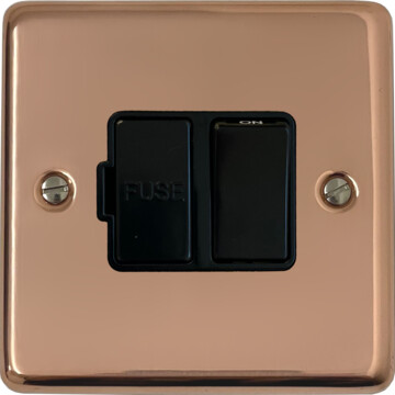 contour copper hand waxed switched fused spur (black switch) front fc20825