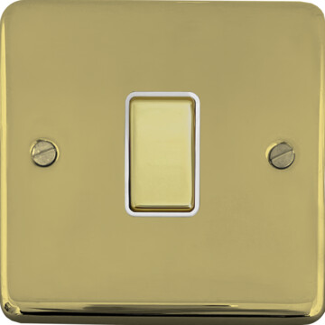 contour polished brass hand waxed intermediate switch (brass switch/white inserts) front fc20825