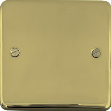contour polished brass unlacquered single blank plate front fc20825