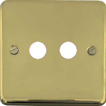 contour polished brass unlacquered toggle grid plate (2 gang) front fc20825