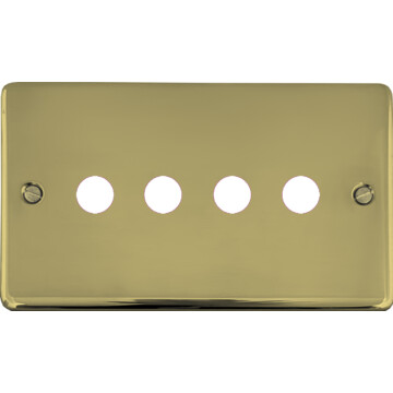 contour polished brass unlacquered toggle grid plate (4 gang) front fc20825