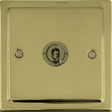 polished brass unlaquered intermediate toggle switch front fc20825