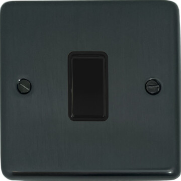contour black bronze light switch (1 gang) front fc101025
