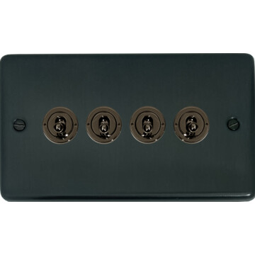 contour black bronze toggle switch (4 gang/black nickel switches) front fc101025