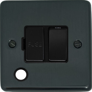 contour black bronze switched fused spur with flex outlet front fc101025