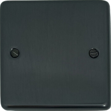 contour black bronze single blank plate front fc101025