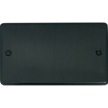 contour black bronze double blank plate front fc101025