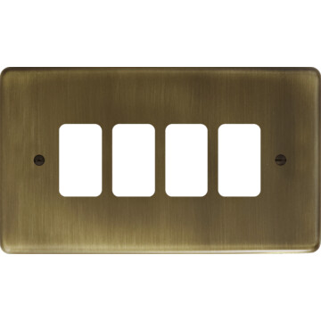 Antique Brass Grid Switch (4 Gang)