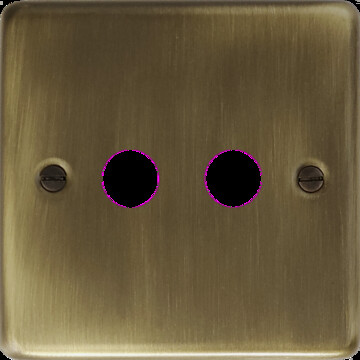 Contour Antique Brass Toggle Switch (2 Gang)