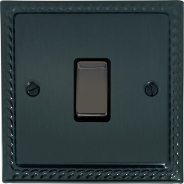 monarch black bronze light switch (1 gang) front fc101025
