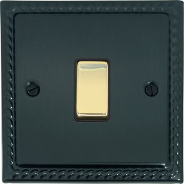 monarch black bronze light switch (1 gang) front fc101025