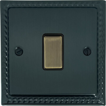 monarch black bronze light switch (1 gang/antique brass switch) front fc101025