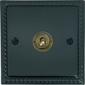 monarch black bronze intermediate toggle switch (antique brass switch) front fc101025