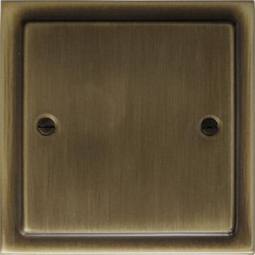 antique brass single blank plate front fc101025