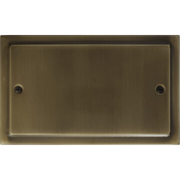 antique brass double blank plate front fc101025