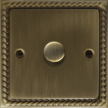 monarch antique brass led dimmer (1 gang) front fc101025