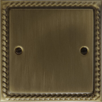 monarch antique brass blank plate (single plate) front fc101025