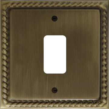 Georgian Antique Brass Grid Switch (1 Gang)