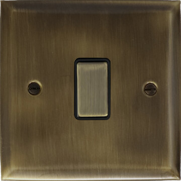 spectrum antique brass light switch (1 gang/brass switch) front fc101025